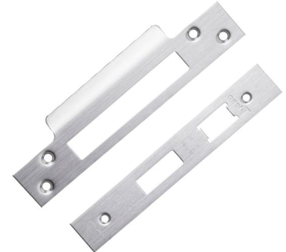 Eurospec Forend & Strike Pack For BAS/ESS/LSS/OSS 3 Lever Architectural Sash Locks, Satin Stainless Steel