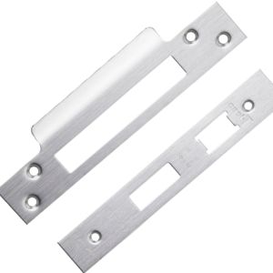 Eurospec Forend & Strike Pack For BAS/ESS/LSS/OSS 3 Lever Architectural Sash Locks, Satin Stainless Steel