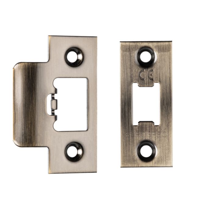 Eurospec Forend & Strike Pack For TLS Heavy Duty Tubular Latches, Antique Brass
