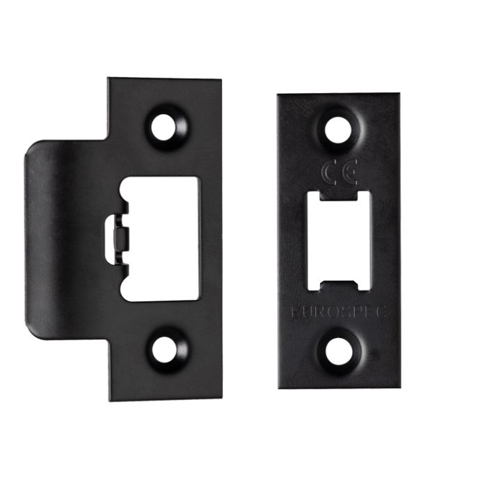 Eurospec Forend & Strike Pack For TLS Heavy Duty Tubular Latches, Matt Black