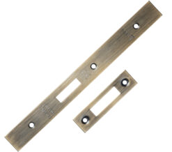 Eurospec Forend & Strike Pack For DLS DIN Euro Deadlock, Antique Brass
