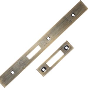 Eurospec Forend & Strike Pack For DLS DIN Euro Deadlock, Antique Brass