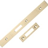 Eurospec Forend & Strike Pack For DLS DIN Euro Deadlock, Satin Brass
