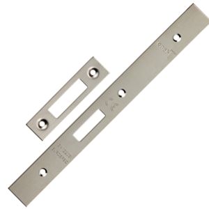 Eurospec Forend & Strike Pack For DLS DIN Euro Deadlock, Satin Stainless Steel