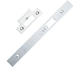Eurospec Forend & Strike Pack For DLS DIN Latch, Satin Stainless Steel