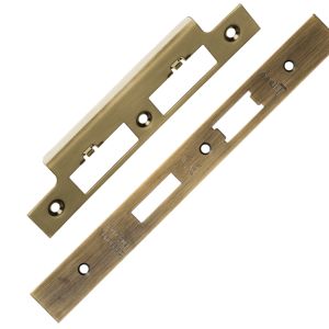 Eurospec Forend & Strike Pack For DLS DIN Euro Sash/Bathroom Lock, Antique Brass