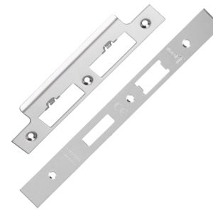Eurospec Forend & Strike Pack For DLS DIN Euro Sash/Bathroom Lock, Polished Stainless Steel