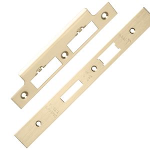 Eurospec Forend & Strike Pack For DLS DIN Euro Sash/Bathroom Lock, Satin Brass