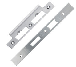 Eurospec Forend & Strike Pack For DLS DIN Euro Sash/Bathroom Lock, Satin Stainless Steel