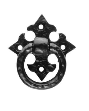 Fingertip Ring Pull On Gothic Cross Backplate, Black Antique
