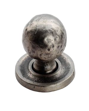 Fingertip Hammered Pattern Cupboard Knob, Pewter