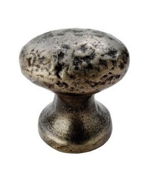 Fingertip Hammered Oval Knob, Pewter