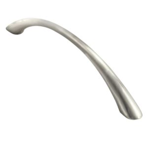 Fingertip Waisted Bow Cabinet Pull Handles (128mm OR 224mm C/C), Satin Nickel