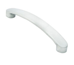 Fingertip Radiused End Flat Bow Cabinet Pull Handle (128mm C/C), Polished Chrome