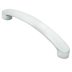 Fingertip Radiused End Flat Bow Cabinet Pull Handle (128mm C/C), Polished Chrome