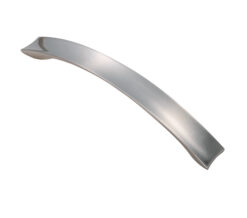 Fingertip Concave Bow Cupboard Pull Handle (128mm OR 162mm C/C), Satin Nickel