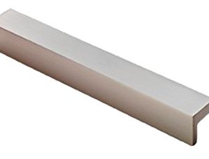 Fingertip Heavy Pattern L Shaped Cabinet Pull Handles (160mm C/C), Satin Nickel