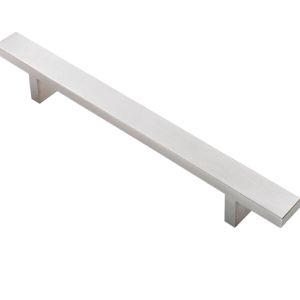 Fingertip Rectangular Section T-Bar Cabinet Pull Handles (128mm, 160mm OR 224mm C/C), Stainless Steel