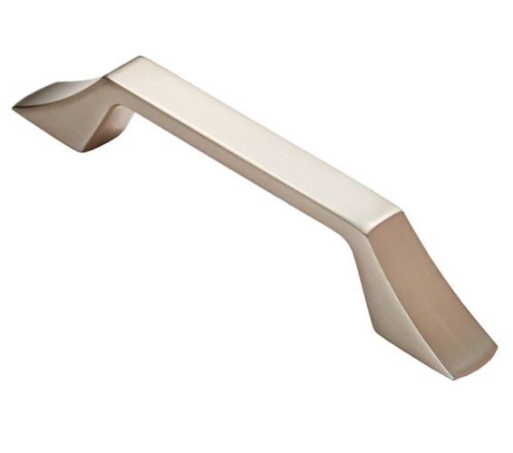 Fingertip Halcyon Cabinet Pull Handle (128mm OR 160mm C/C), Satin Nickel