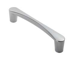 Fingertip Venturi D Cabinet Pull Handles (128mm OR 160mm c/c), Polished Chrome