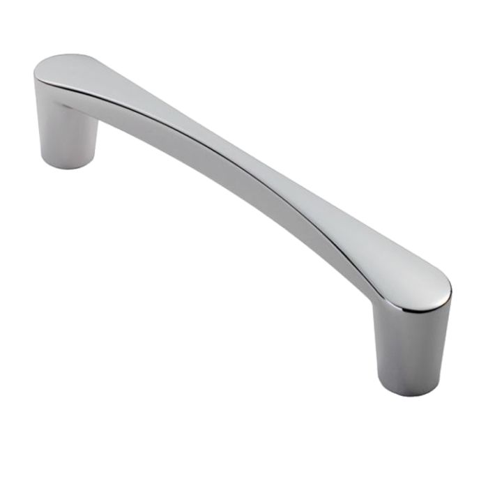Fingertip Venturi D Cabinet Pull Handles (128mm OR 160mm c/c), Polished Chrome