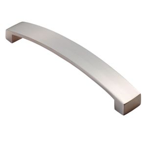 Fingertip Curva Bow Cabinet Pull Handles (160mm OR 224mm C/C), Satin Nickel