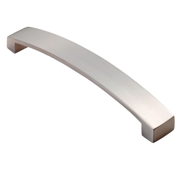 Fingertip Curva Bow Cabinet Pull Handles (160mm OR 224mm C/C), Satin Nickel