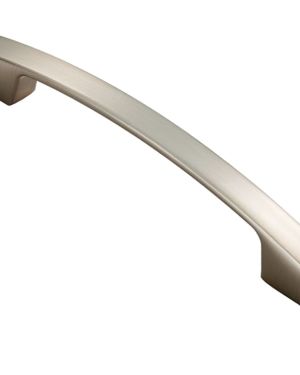 Fingertip Bridge Cabinet Pull Handle (128mm OR 160mm C/C), Satin Nickel