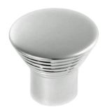 Fingertip Aztec Ringed Cupboard Knobs (30mm), Satin Nickel
