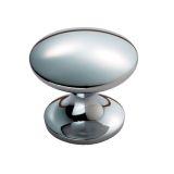Carlisle Brass Fingertip Silhouette Cupboard Knob - Polished Chrome