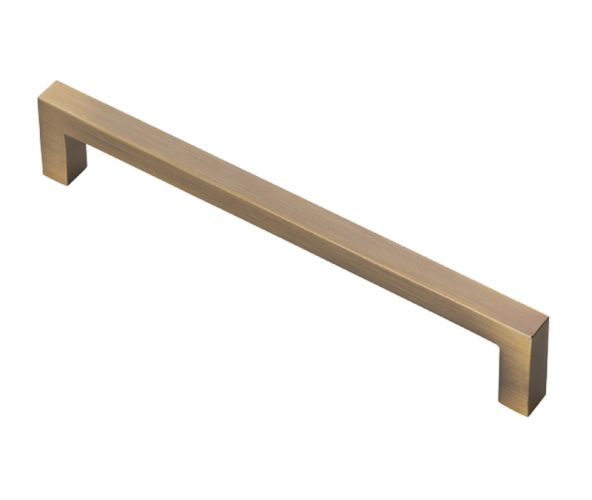 Fingertip Block Cabinet Pull Handles (160mm OR 320mm C/C), Antique Brass