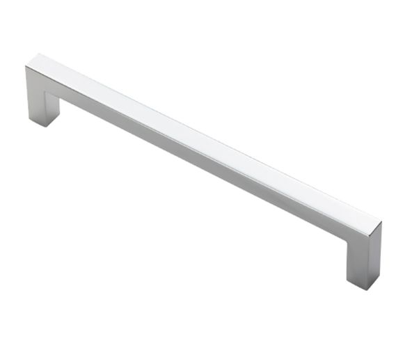 Fingertip Block Cabinet Pull Handles (160mm OR 320mm C/C), Polished Chrome