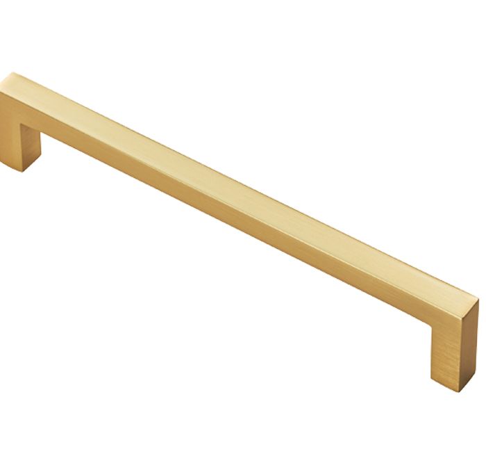 Fingertip Block Cabinet Pull Handles (160mm OR 320mm C/C), Satin Brass