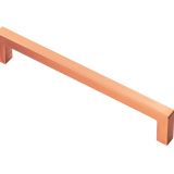 Fingertip Block Cabinet Pull Handles (160mm C/C), Satin Copper