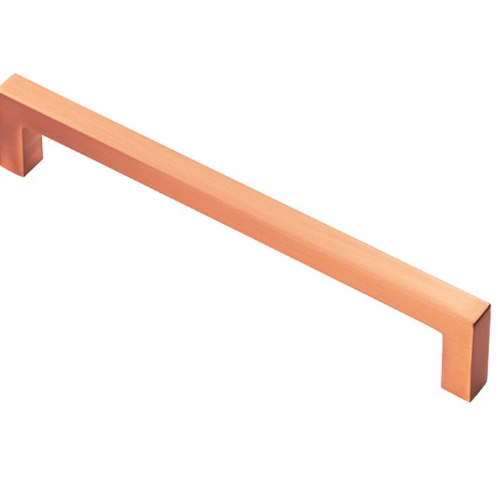 Fingertip Block Cabinet Pull Handles (160mm C/C), Satin Copper