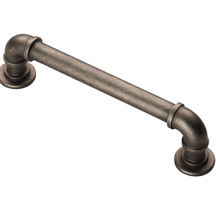 Fingertip Pipe Cabinet Pull Handles (128mm OR 320mm C/C), Pewter