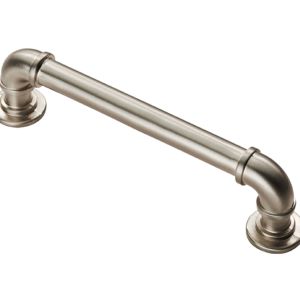 Fingertip Pipe Cabinet Pull Handles (128mm OR 320mm C/C), Satin Nickel