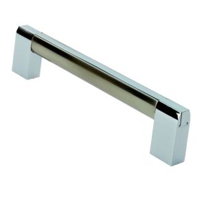 Fingertip Solano Cupboard Pull Handle ( 224mm, 320mm Or 447mm C/C), Polished Chrome & Matt Satin Chrome
