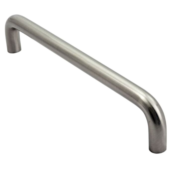 Fingertip D Pattern Cabinet Pull Handles (96mm, 128mm, 160mm OR 192mm C/C), Satin Nickel