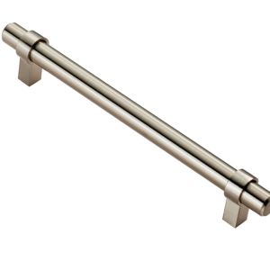 Fingertip Rail Cabinet Pull Handle (160mm Or 320mm C/C), Satin Nickel
