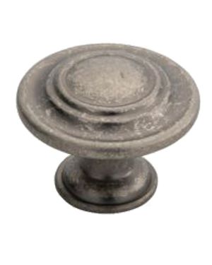 Fingertip Traditional Pattern Cupboard Knob, Pewter