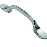 Fingertip Shaker Style Cabinet Pull Handle (76mm C/C), Polished Chrome