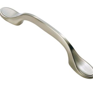 Fingertip Shaker Style Cabinet Pull Handle (76mm C/C), Satin Nickel