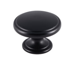 Carlisle Brass Fingertip Oxford Cupboard Knob - Matt Black
