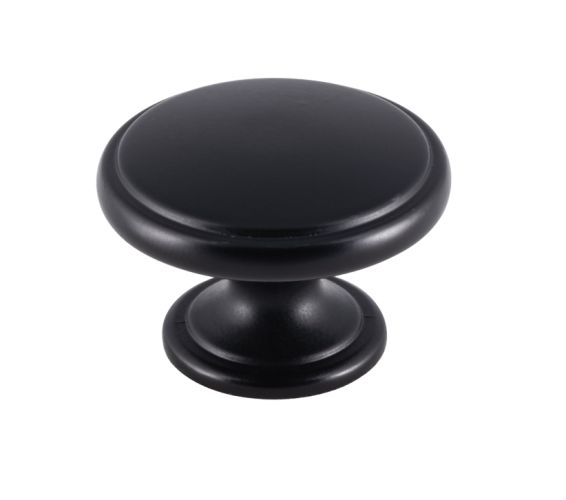 Carlisle Brass Fingertip Oxford Cupboard Knob – Matt Black