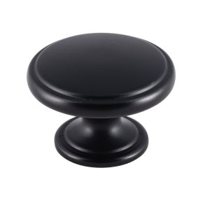 Carlisle Brass Fingertip Oxford Cupboard Knob – Matt Black
