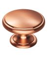 Fingertip Oxford Cupboard Knob, Satin Copper