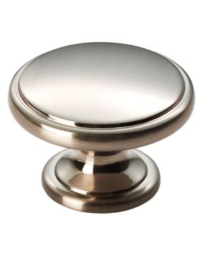 Fingertip Oxford Cupboard Knob, Satin Nickel