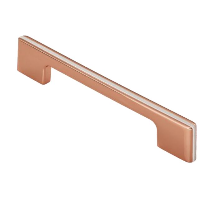 Fingertip Harris Cupboard Pull Handle (128mm, 160mm Or 192mm), Copper With White Inlay