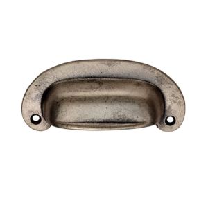 Fingertip Oval Plate Cup Handle (86mm C/C), Pewter